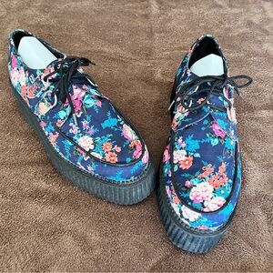 T.U.K Floral Platform Shoes with 3” Soles